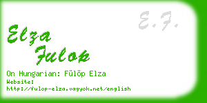 elza fulop business card