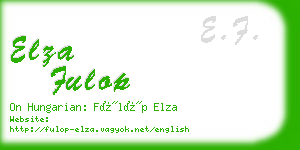elza fulop business card